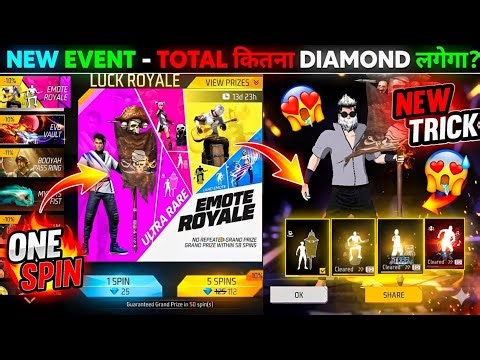 New Emote Royale Event Free Fire Spin,Total Kitna Diamond Lgega?🤩Free Fire New Event | Ff New Evevnt