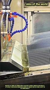 절삭유 분사 및 자동화 장비를 이용한 금속 절단 정밀 공정 #worker #process #engineering #technology #metal