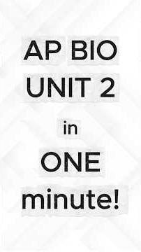 AP Bio Unit 2 Review in ONE Minute! #apbio #science #collegeboard #biology #apbiology #education