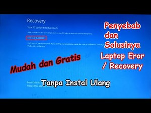 Beberapa Penyebab Dan Solusinya Windows 10 Bluescreen Error Recovery|Your PC Couldn't Start Properly