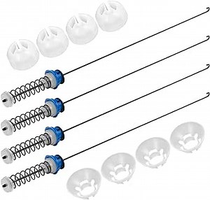 W10820048 W10189077 Suspension Rod Kit [DIY Tips Included] by PartsBroz - Compatible Whirlpool Kenmore Maytag Washer Parts - Replaces AP5985113 280144 PS11723157 - Includes 4 Rods, 4 Bushings, 4 Balls