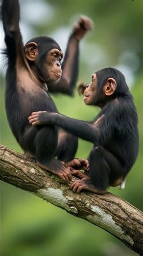 Chimpanzees 🐒 Playing in the Jungle 🌿 | Joy of Family