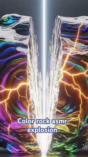 Color rock asmr explosion