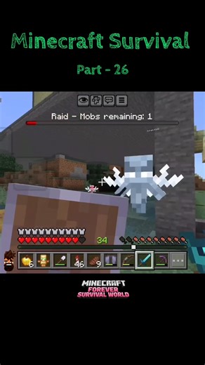 Minecraft Survival Part - 26 |Raid Victory||#minecraft #gaming #gameplay