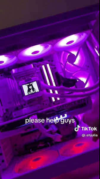 my first build im so proud but idk how to match the colors (they do change just not to the same color as everything else) :( #tech #firstpc