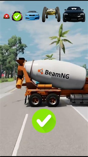 The Big Wheel Car fails AGAIN... 😱 (Cement Mixer Trap) #shorts