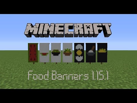 7 FOOD BANNERS 1.15.1 (using loom) - Minecraft