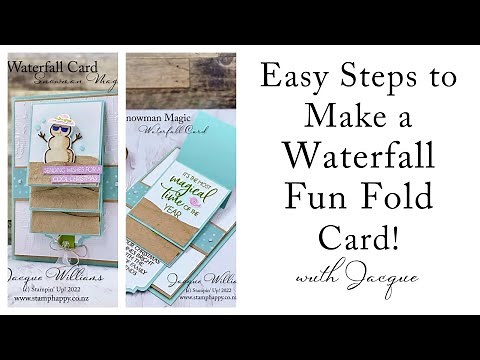 Easy Steps to Make a Waterfall Fun Fold Card!