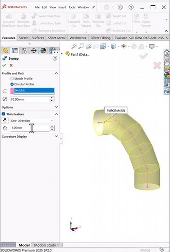 This SolidWorks Sweep Trick Is Too Smooth 😮⚙️