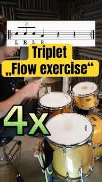 TRIPLET "FLOW EXERCISE" around the drums tep-by-step lesson