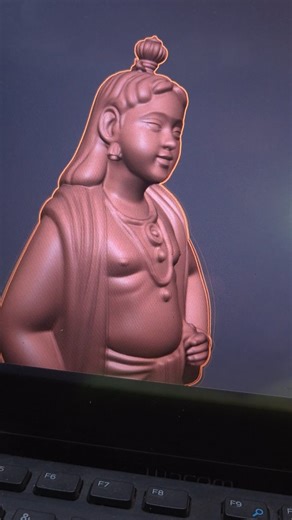 kigo | 3D printing on Instagram: "Krishna statue Part 1: 3D printing divine begins! 🪈🙏✨ New commission reel: Crafting Lord Krishna statue from scratch! Part 1 shows 3D modeling the flute-holding pose, intricate makhan hand, then 3D printing base layers for this custom god statue. Handpainting next for glowing blue skin!God statues like Krishna miniatures, custom figurines — I 3D print and handpaint your devotion: Ganesha, Shiva, Murugan, or any deity/site icon. Perfect religious miniatures for