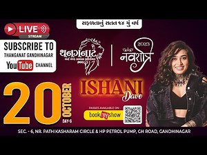 Live 🔴 Navratri Garba - Day 6 | Ishani Dave | Thanganat Garba 2023 #livegarba #garba #navaratri