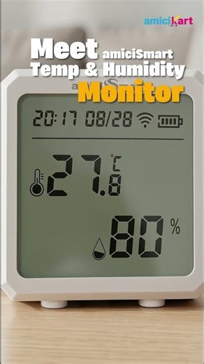 amiciSmart WiFi Temperature Humidity Monitor
