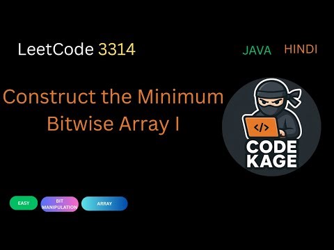 LeetCode 3314 | Construct the Minimum Bitwise Array I | Java