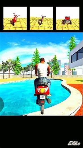 Indian Bike Driving 3D: 3 Vehicles Vs Swimming Pool Jump Challenge!😱🔥 #gaming #shorts #challenge