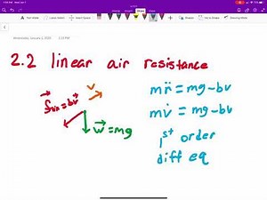 Classical Mechanics: 2.2 Linear Air Resistance