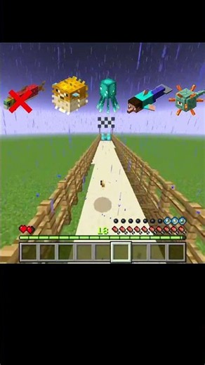 Minecraft Water Mobs vs. The Dehydration Track!#MinecraftShorts #Mob