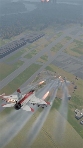 F-16 vs TANK PLATOON! 🔥 Shocking Destruction! #Shorts #Aviation