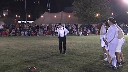 The first televised football game was played Sept. 30, 1939