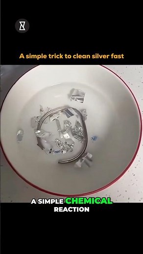 How to Clean Silver with Baking Soda & Foil #trendingshorts #diy #science #viral