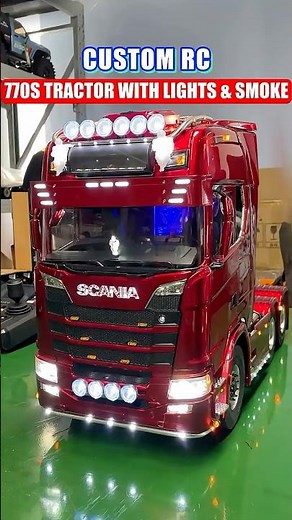 Custom upgraded to perfection! 🚛 This 1/14 6x6 tractor truck looks insanely cool #rc #machine