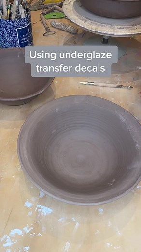 Pottery Video: Using Underglaze Transfer Decals on a Bowl