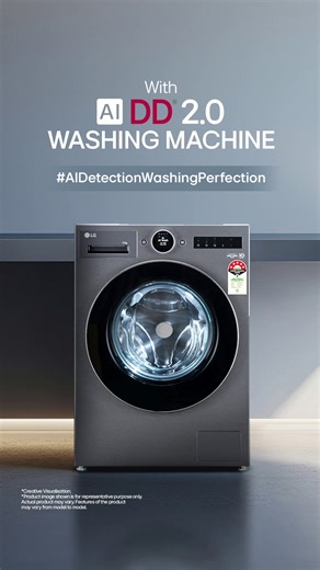 Step into the future of fabric care with the LG AI DD 2.0 Washing Machine. Driven by Advanced AI Detection, it Auto-detects Fabric Weight, Type, and Soil Level, then chooses the perfect wash from 20,000 Wash Patterns, delivering optimized cleaning like never before.Experience fabric care that adapts to your life because with LG AI DD 2.0 washing machines, it’s all about AI Detection Washing Perfection. Know more: more:https://bit.ly/4o3UR8C #LG #LGIndia #LifesGood #AIDD #AI #LGWashingMachines #A