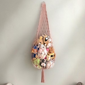 Boho Macrame Toy Hammock for Stuffed Animals – Wall Organizer for Nursery or Playroom I95 - Etsy