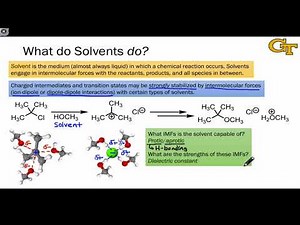 21.04 Nucleophile + Alkyl (Pseudo)halide: Solvent Effects