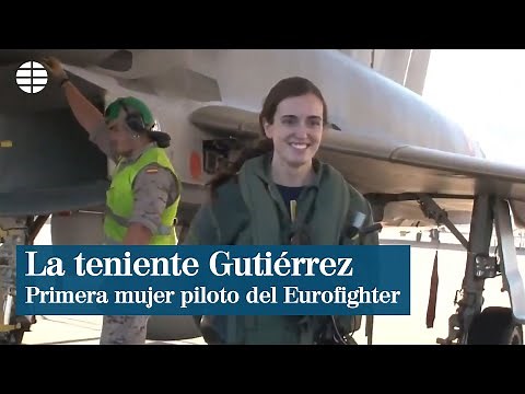 La teniente Gutiérrez, primera mujer piloto del Eurofighter en España