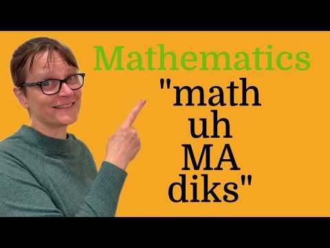 How to Pronounce Mathematics