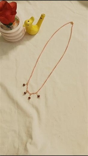 🤎DIY antique Beaded Chain | Tutorial jewelry #shorts