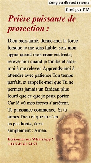 Prière puissante de protection : ✝️🇫🇷 #catholique #chretien #prière