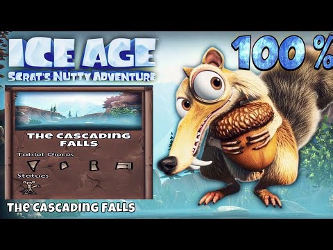 Ice Age Scrat's Nutty Adventure – The Cascading Falls - All Tablet Pieces & Statues - Guide 100% 4K