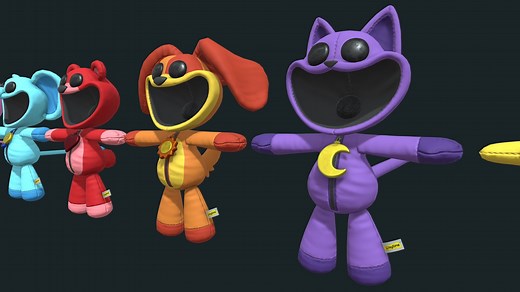 Poppy Playtime (Chapter 4) - Smiling Critters - Download Free 3D model by MG Rips (@MG_GameRips)
