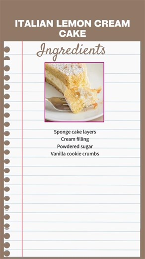 Italian Lemon Cream Cake