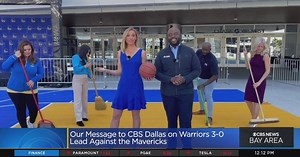 KPIX 5 on-air talent sends a message to Dallas sister station with Dubs up 3-0