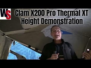 Real Life Size Demo Of Clam X200 Pro XT Thermal Flip Over Ice Fishing Shelter