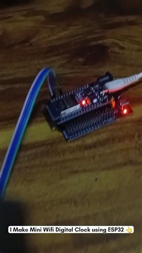 Mini Wifi Digital Clock using ESP32 📌️ #esp32 #wificlock