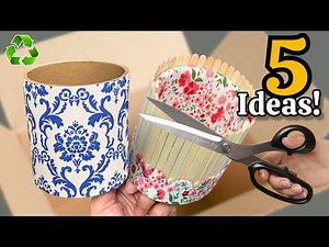 Transforming Cardboard Rolls & Leftover Fabric! 😱♻️ 5 Genius Recycling Ideas That Will Amaze You!!!