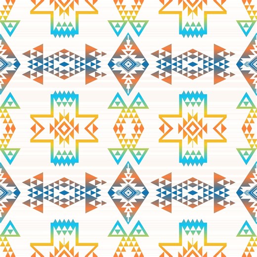 Colorful Native American Indian Seamless Pattern SVG/PNG, Aztec Southwestern Home Decor Sublimation Digital Prints.