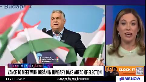 Let me get this straight... Trump spews Russian propaganda non-stop. Sends $20 billion to Argentina. Happily takes a free jet from Qatar. Promises Saudi Arabia bases in our country. Kidnaps the president of Venezuela. Starts a bloody war with Iran. And now our Vice President is campaigning for a Dictator in Hungary!What word is missing?America.Trump doesn't represent America. Trump doesn't care about America. Trump doesn't fight for America. He is the opposite of us.