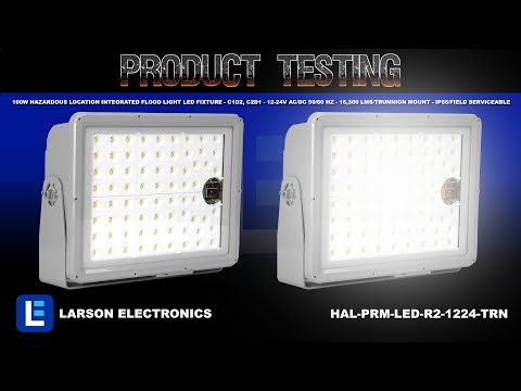 100W Hazardous Location Integrated Flood Light LED Fixture - C1D2, C2D1 - 12-24V AC/DC 50/60 Hz
