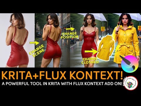 AI Image Editing in Krita is NOW EASY! (Flux Kontext Add-on Tutorial)
