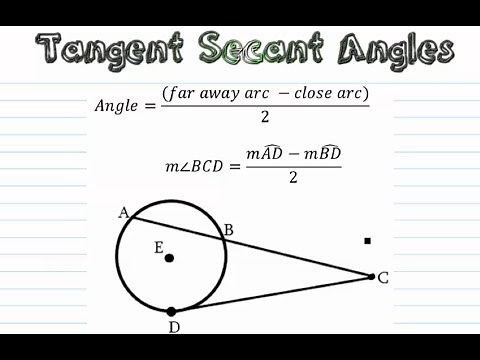 Circles - Tangent - Secant Angles
