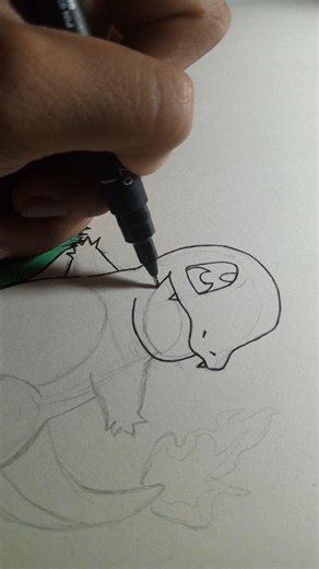 Charmander Drawing & Coloring | Cute Pokémon Fanart #shorts #pokemon #drawing #fanart #charmander