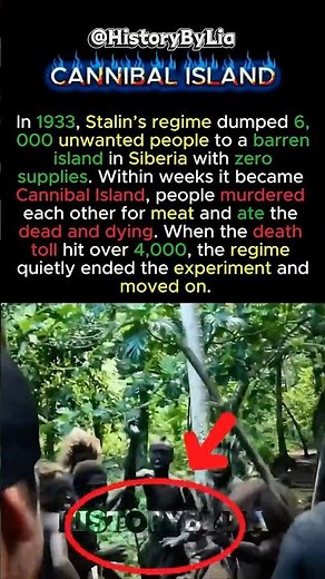 Cannibal Island 😳 Stalin’s Darkest Experiment #shorts #history #historyfacts #didyouknow