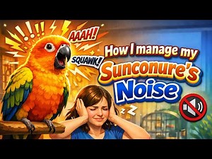 My Sun Conure Is NOT Noisy 😱 | Noise Management Tips🦜#Sunconure #Sunconurenoise #Sunconuresound