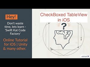 Tableview with Checkboxes in iOS
