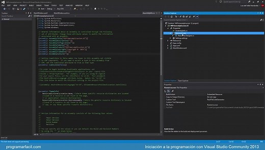 Tema04 Explorador de soluciones Visual Studio Community